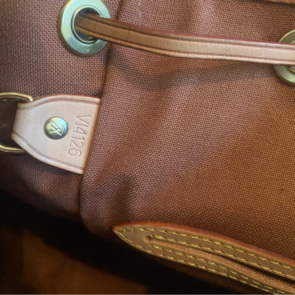 Louis Vuitton Monogram Canvas Backpack with Tan Trim - Picture 6 of 7